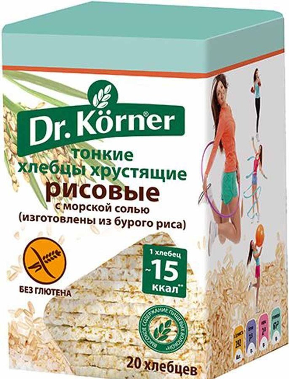 Хлебцы Dr. Korner Рисовые с морской солью, 100 гр