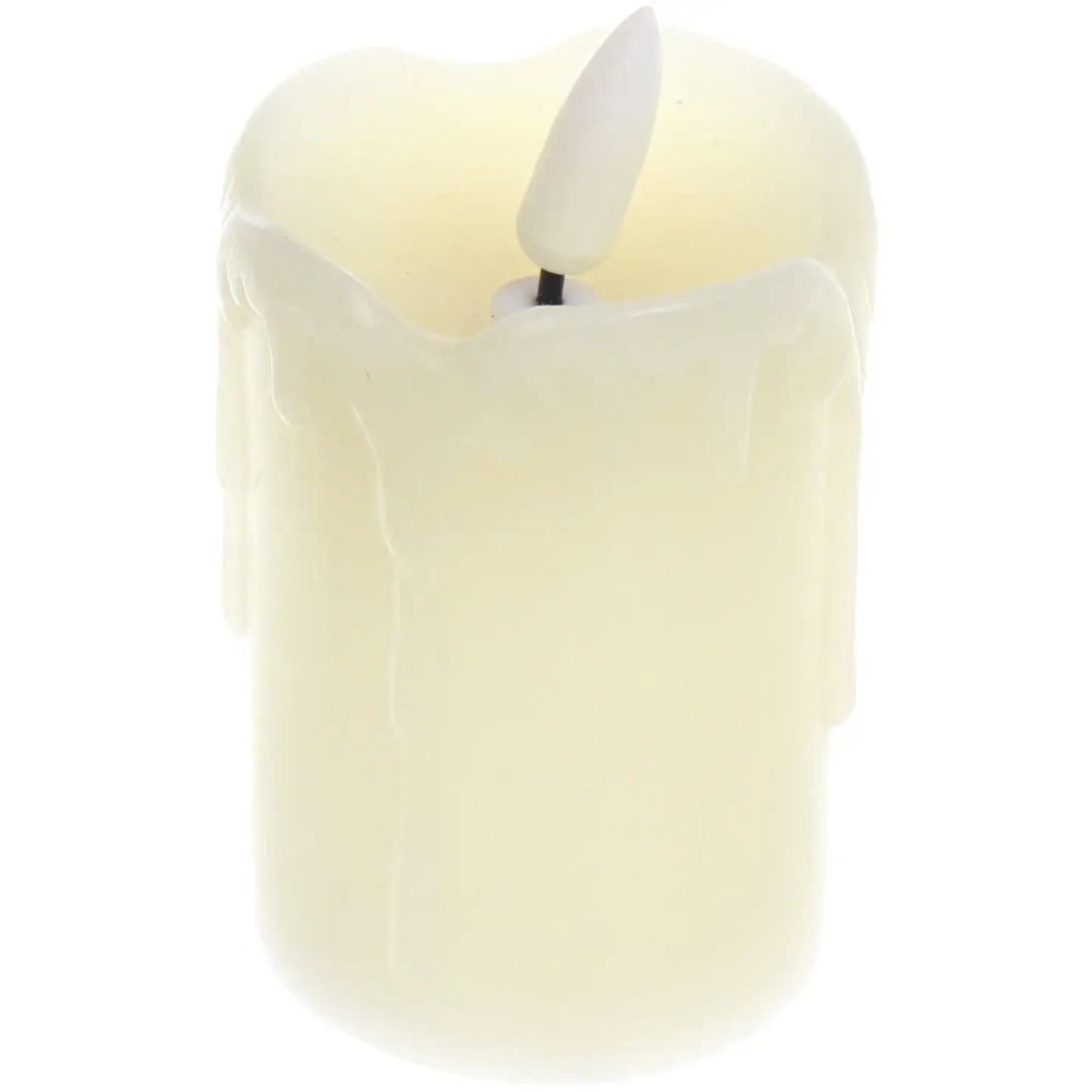 Сувенир с подсветкой «Свеча восковая - Сияние» 5*7,5 см - облита воском (работает от батареек 2 АА)