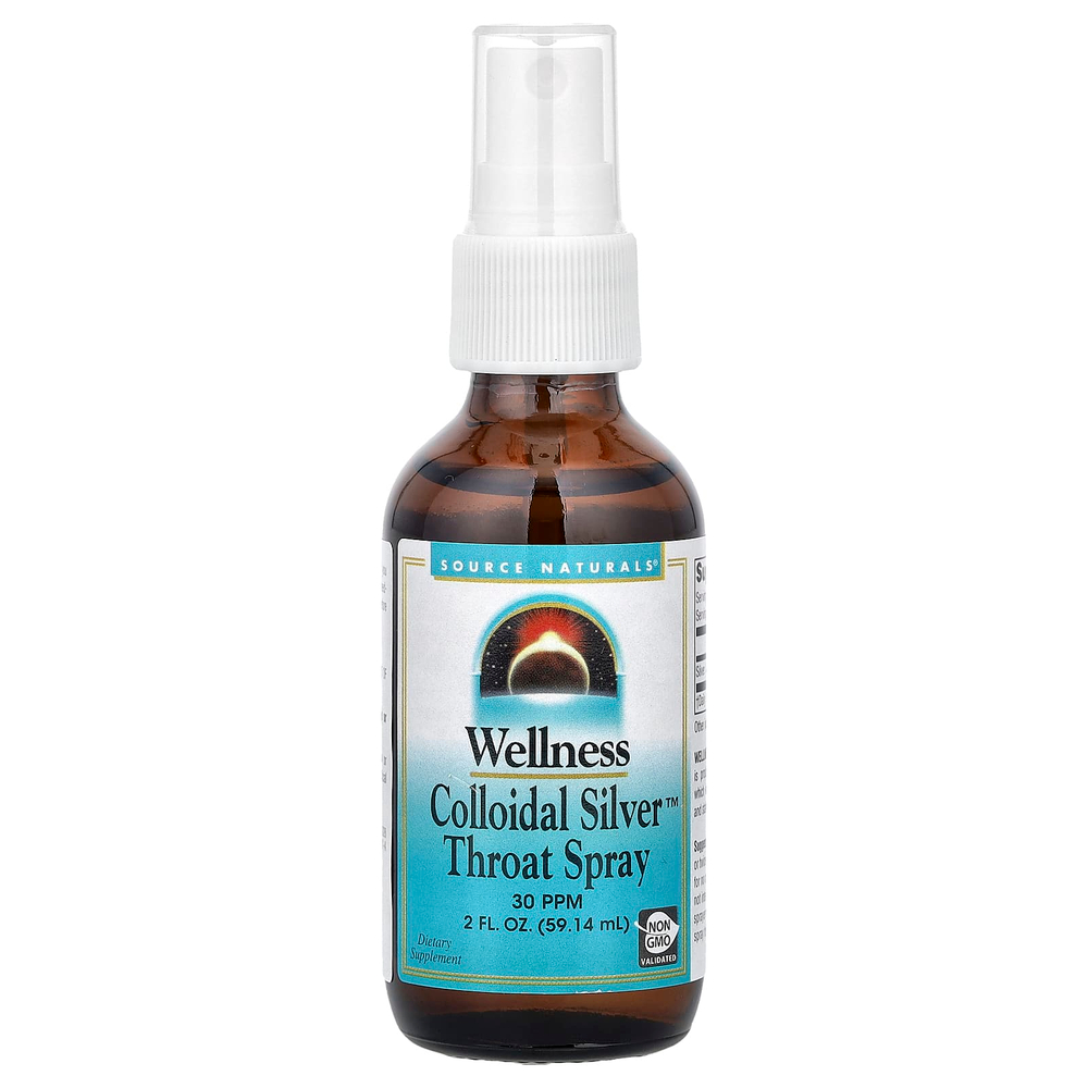 Source Naturals, Wellness Colloidal Silver™, спрей для горла, 59,14 мл (2 жидк. унции)
