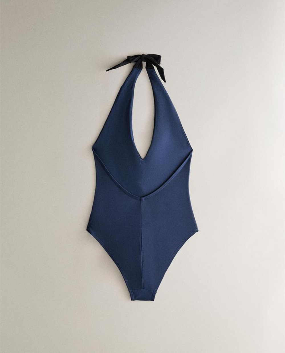 ZARA HOME КУПАЛЬНИК С ЗАВЯЗКАМИ НА ШЕЕ, СИНИЙ