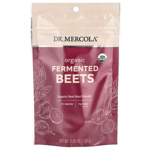 Dr. Mercola, органическая ферментированная свекла, порошок из свеклы, 150 г (5,29 унции)