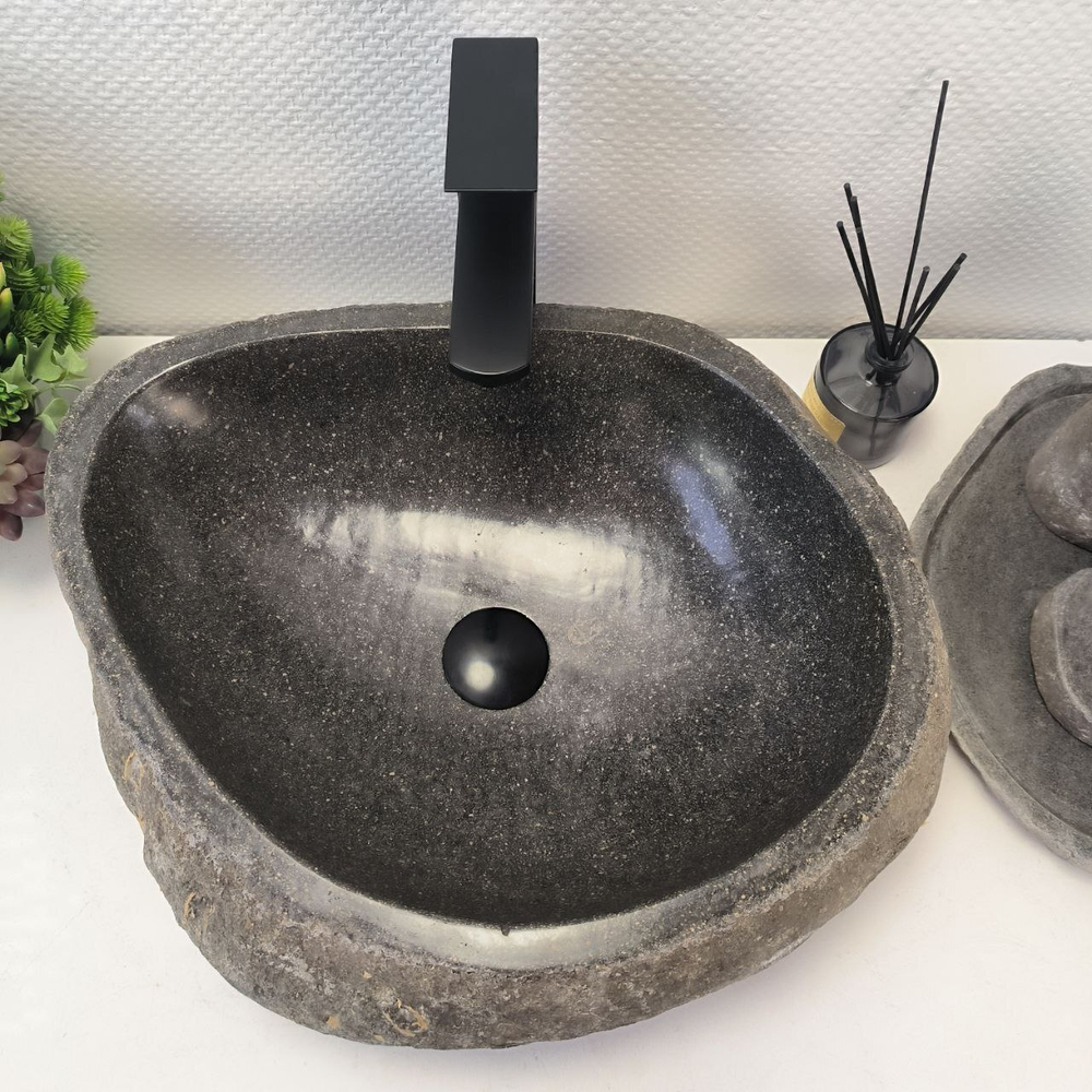 Раковина из речного камня RS-63463 (50*40*16) 0122