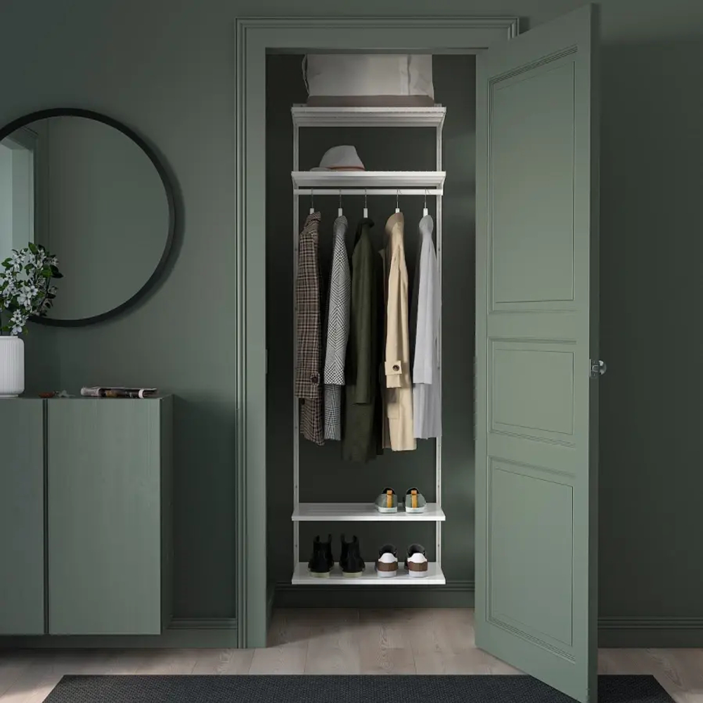 Гардеробная комбинация - IKEA BOAXEL/БОАКСЕЛЬ ИКЕА, 40х62х200,6 см, белый