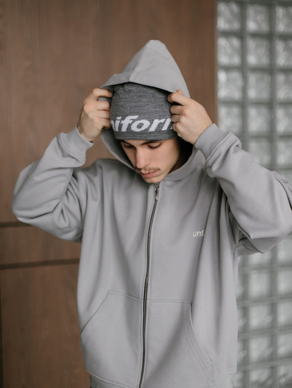 Худи UNIFORM Heavy Zip unf., Серый