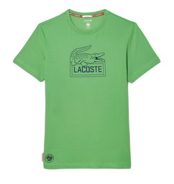 Мужская теннисная футболка Lacoste Ultra-Dry Sport Roland Garros Edition Tennis T-Shirt - зеленый