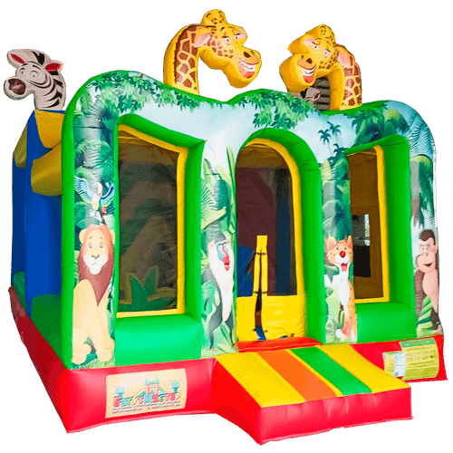 Коммерческий надувной батут "Законы джунглей", 6x4x3.8 м