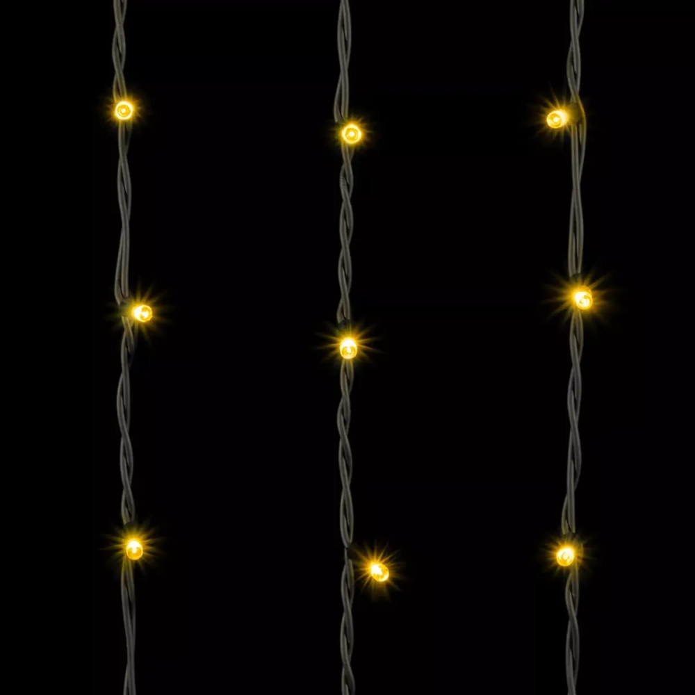 Светодиодный занавес Sealed с супер-мерцанием 2*3 м., 220V., 600 теплых белых LED ламп, черный каучук, Beauty Led (LL602ABL-1-2WW)