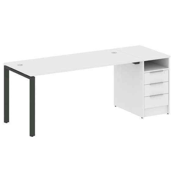 Метал Систем Рабочая станция с тумбой на П-образном м/к БП.РС-СТП-1.4