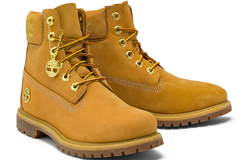 Timberland 6 Inch Premium Waterproof Boots "Wheat Nubuck With Gold Logo" Women"s