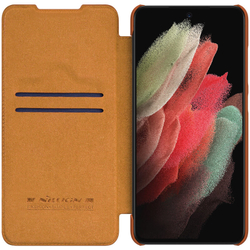 Кожаный чехол-книжка Nillkin Leather Qin для Samsung Galaxy S21 FE