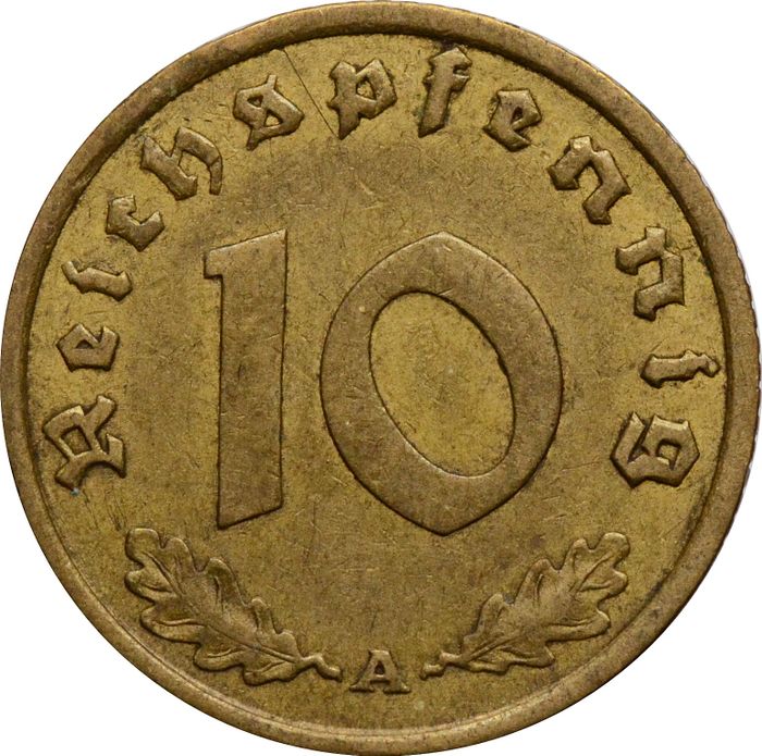 10 рейхспфеннигов 1937 Германия (Третий рейх) "A"