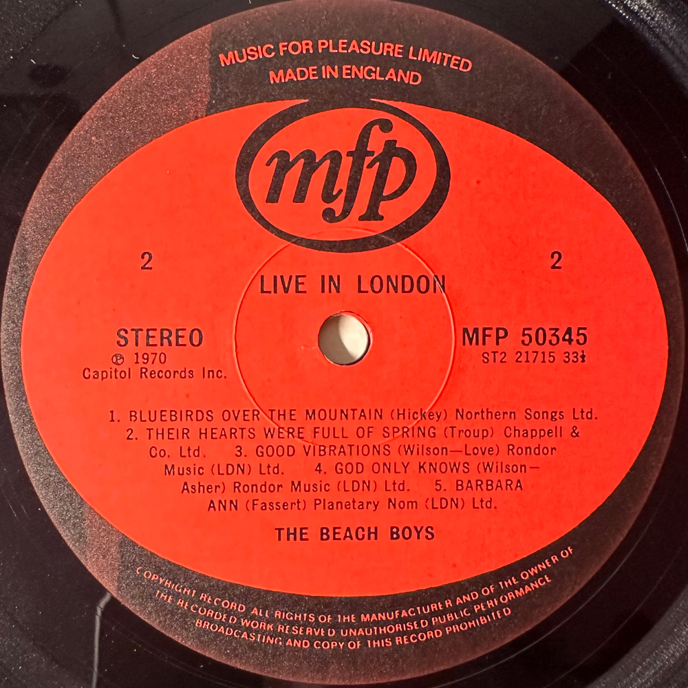 The Beach Boys ‎– Live In London (Англия 1977г.)