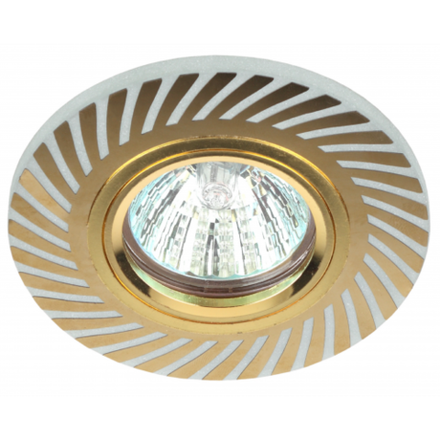 DK LD39 WH/GD /1 Светильник ЭРА декор cо светодиодной подсветкой MR16, белый/золото