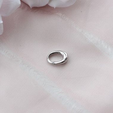 УЦЕНКА!!! Замок карабин овальный, 12*9 мм, родий У093