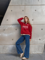 Толстовка женская с зип-воротником "Kazan" красный