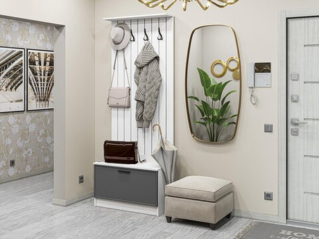 Прихожая Стиль-01 Stormy Silk Белый