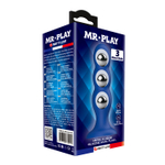 Синяя анальная пробка со смещенным центром тяжести - 16,5 см.