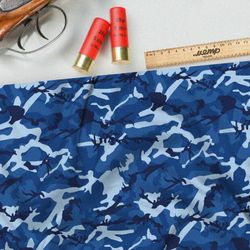 Ткань атлас синий хаки