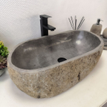 Раковина из речного камня RS63609 (65*36*16) 0124