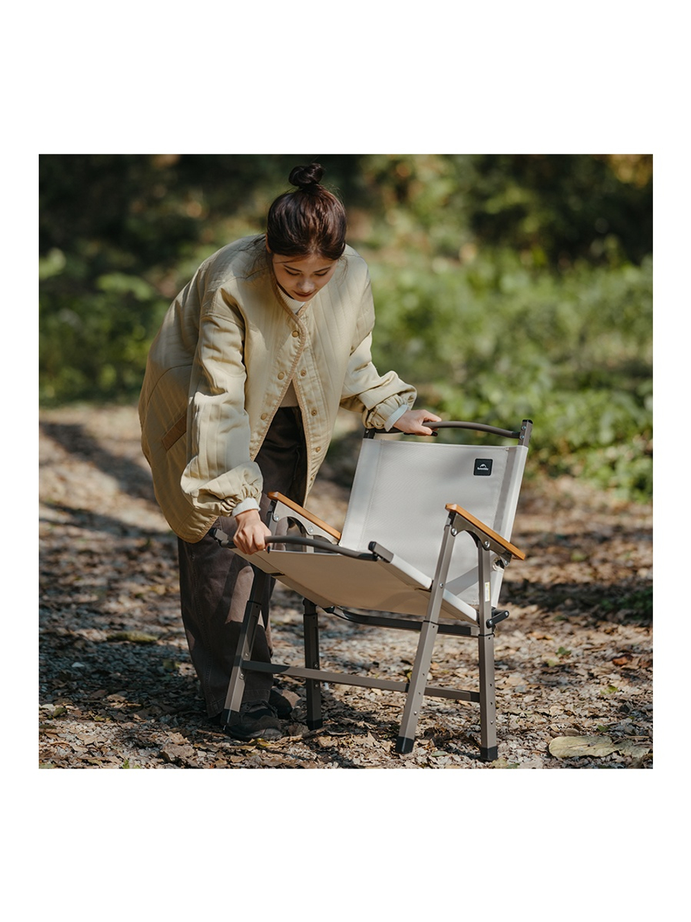 Кресло туристическое Naturehike Xing wang T01 складное 53х63х83 см, нагрузка до 150 кг, бежевое