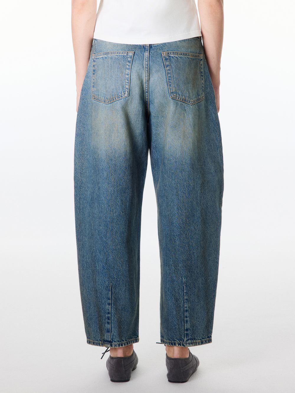 Джинсы баррел "Голубые" женские