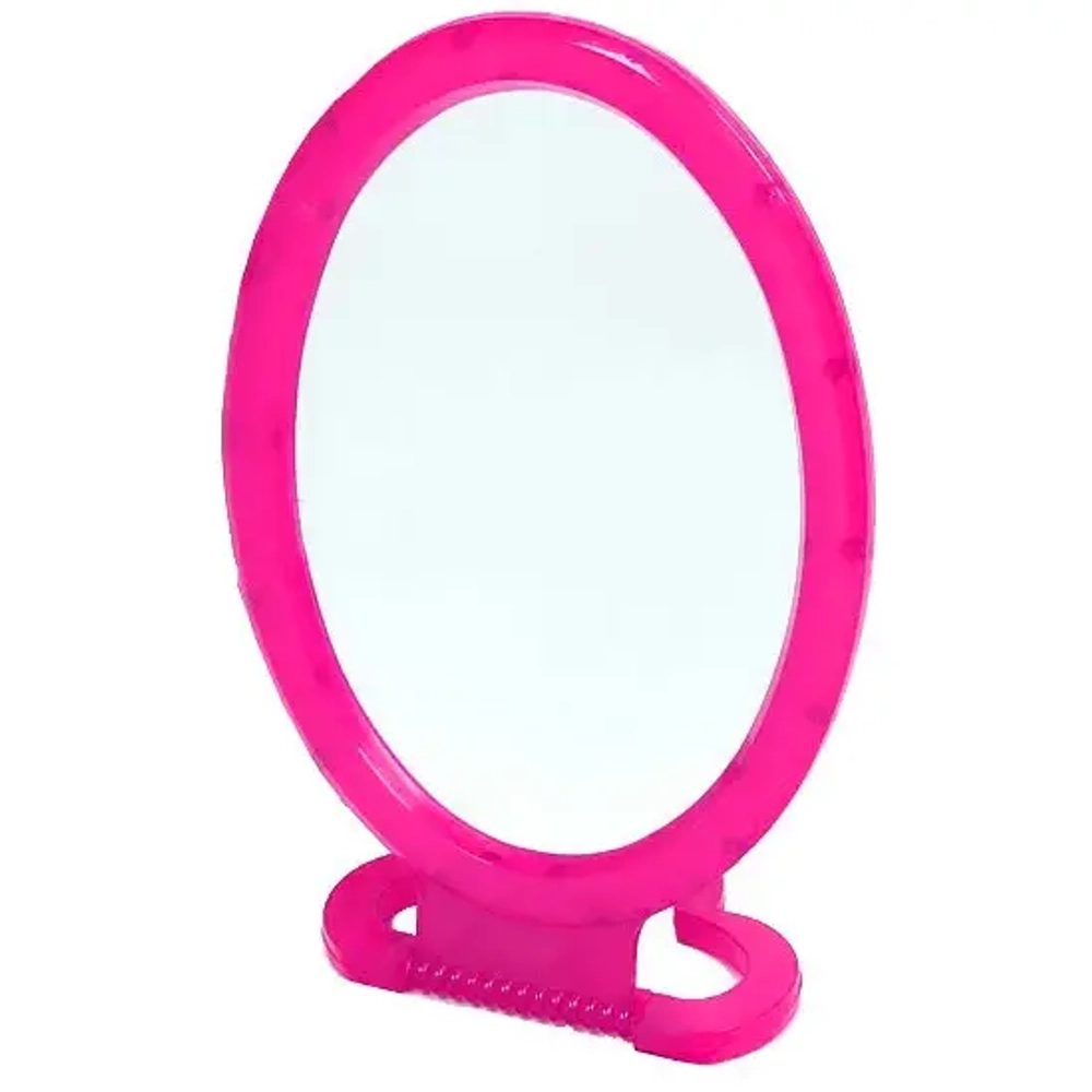 Зеркало настольное в пластиковой оправе «Практик» овал, подвесное 17*13см