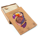 Радужный тукан Chapa - Деревянные пазлы разной формы, уникальные картины которые вы собираете сами