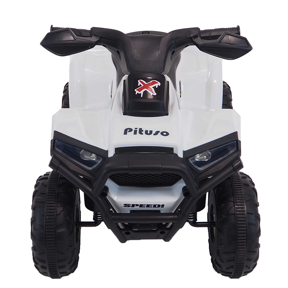 PITUSO Электроквадроцикл XH116, 6V/4.5Ah,20W*1,колеса пласт,свет,муз,амортиз,68*42*45см,Белый/WHITE