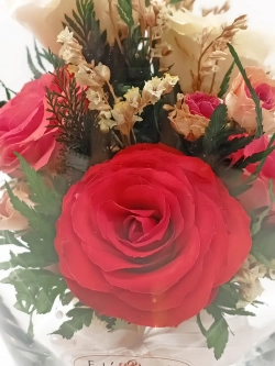 натуральные цветы в стекле, вакуум