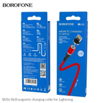 Кабель USB - Lightning BOROFONE BU16 магнитный (красный) 1м