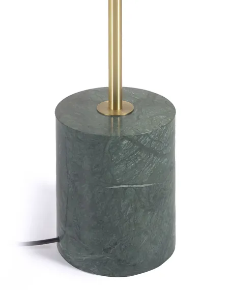Торшер Lonela 161 см, латунь, зеленый мрамор