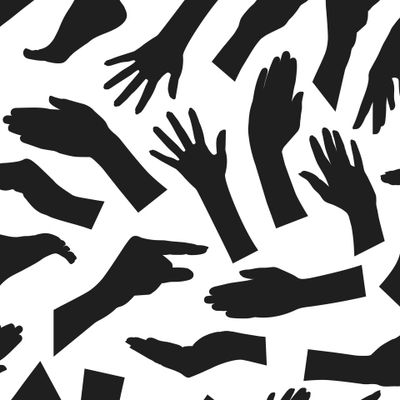original pattern of parts of the human body, arms and legs.