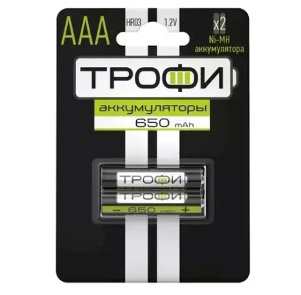 Батарейка Трофи HR03-2BL 650mAh ААА