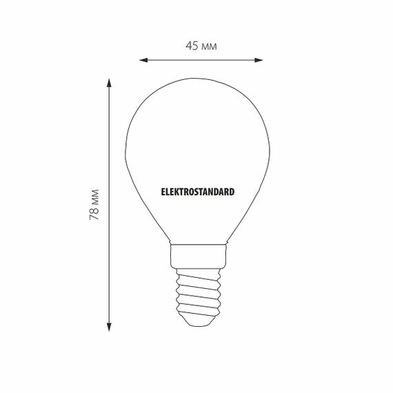 Лампа светодиодная филаментная Elektrostandard E14 6W 3300K матовая a049060