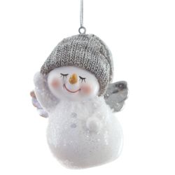 GAEM Фигурка декоративная подвесная "Снеговик", L5,5 W4,5 H7,5 см, 2в.