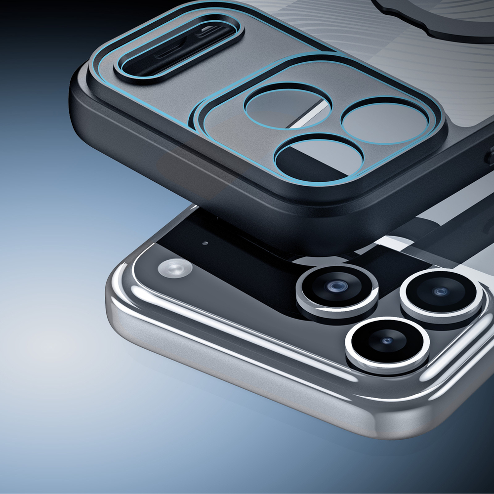 Чехол с MagSafe от Dux Ducis для смартфона iPhone 17 Pro Max, серия Aimo Mag (версия с магнитной откидной подставкой)