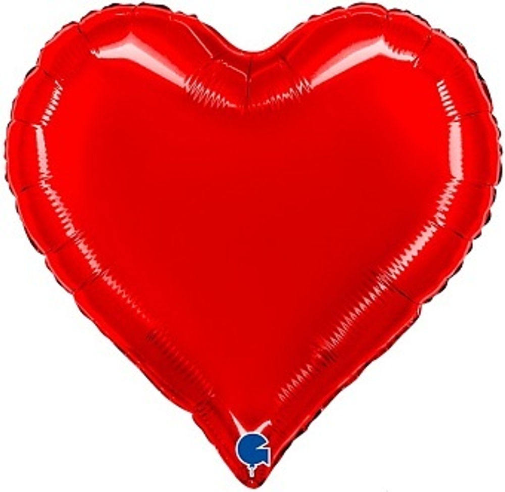 Г 18'' Сердце Люкс Красный 40 см.