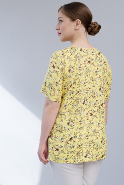 Блузка женская 3359АП, желтый #40Ж093359АП