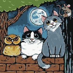 Картина по номерам 'Веселая компания' (23 цвета), 30х30 см