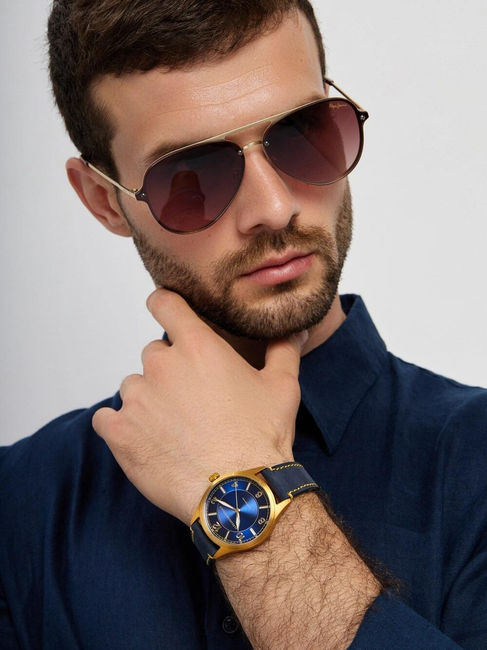 Часы кварцевые Solar System, темно-синие