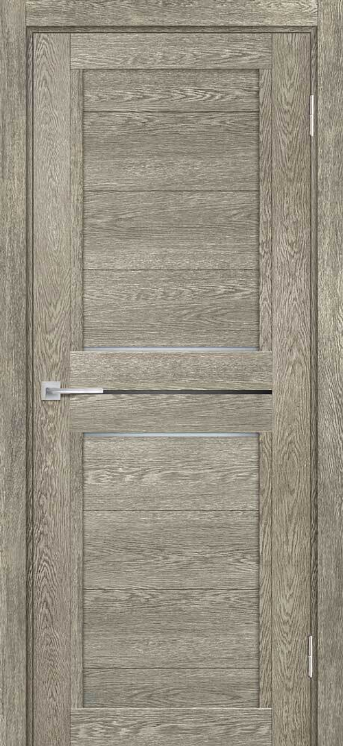Дверь ТЕХНО-805 / Цвет Гриджио / белый сатинат, черный лакобель / Двери МАРИАМ