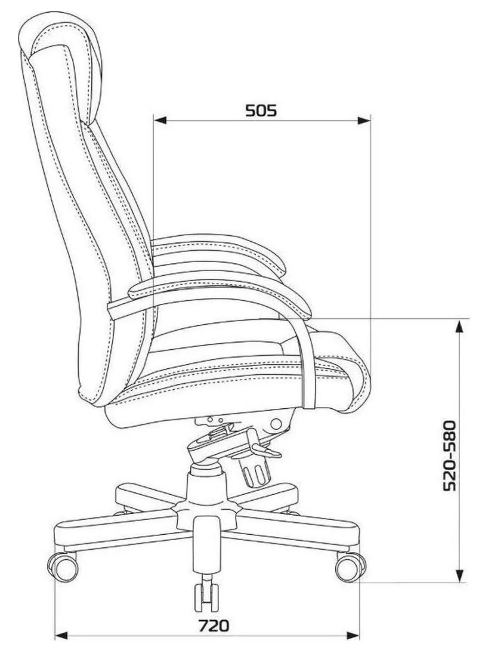 Кресло руководителя Бюрократ T-9924WALNUT черный, кожа, с подголов. крестовина металл/дерево