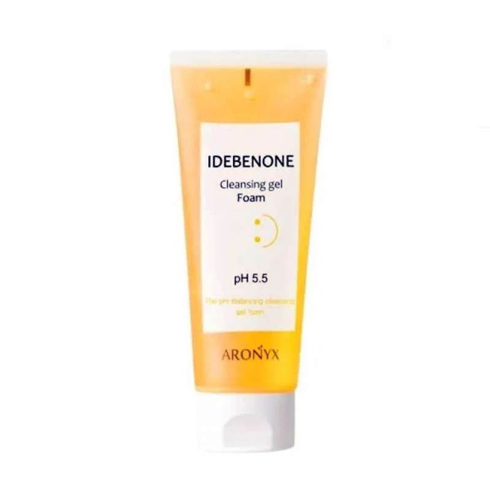 Гель-пенка для умывания с идебеноном ARONYX Gel Foam Idebenone Whitening & Anti-Wrinkle pH 5.5 150 м