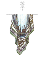 Платок «Связь времен» оливковый