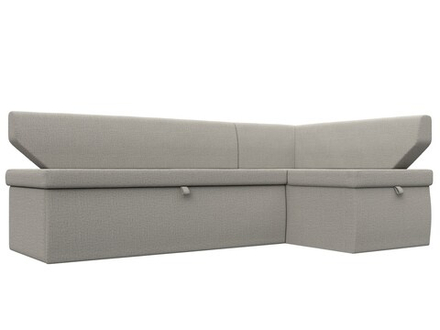 Диван кухонный угловой Омура правый угол, Амур 02 бежевый, Рогожка, 125895