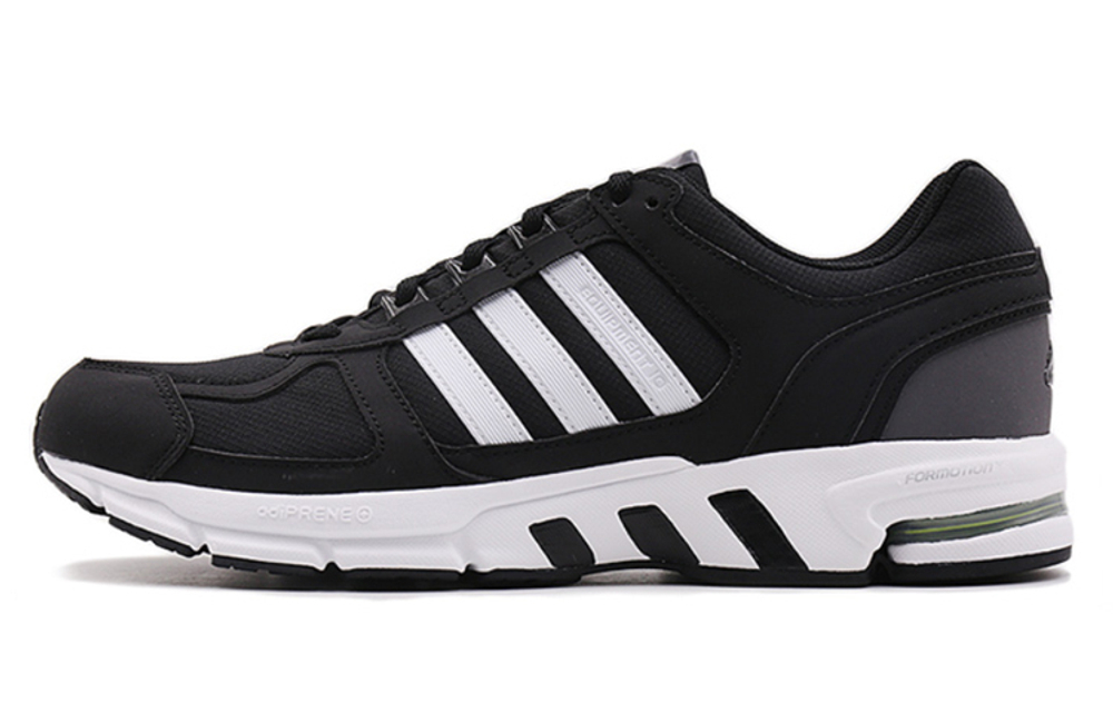 Adidas Equipment 10 sports comfortable simple fabric TPU shock absorption, wear-resistant, breathable balance low-cut casual running shoes men's black and white