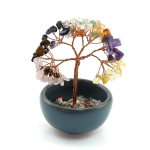 Дерево счастья в горшке с самоцветами 80*80*95мм