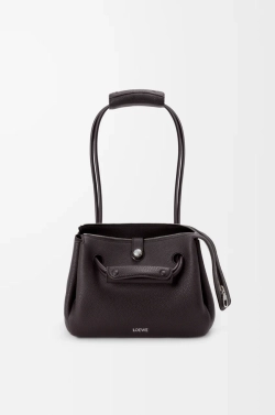 Loewe Маленькая сумка Madrid из мягкой зернистой телячьей кожи, темно-коричневый