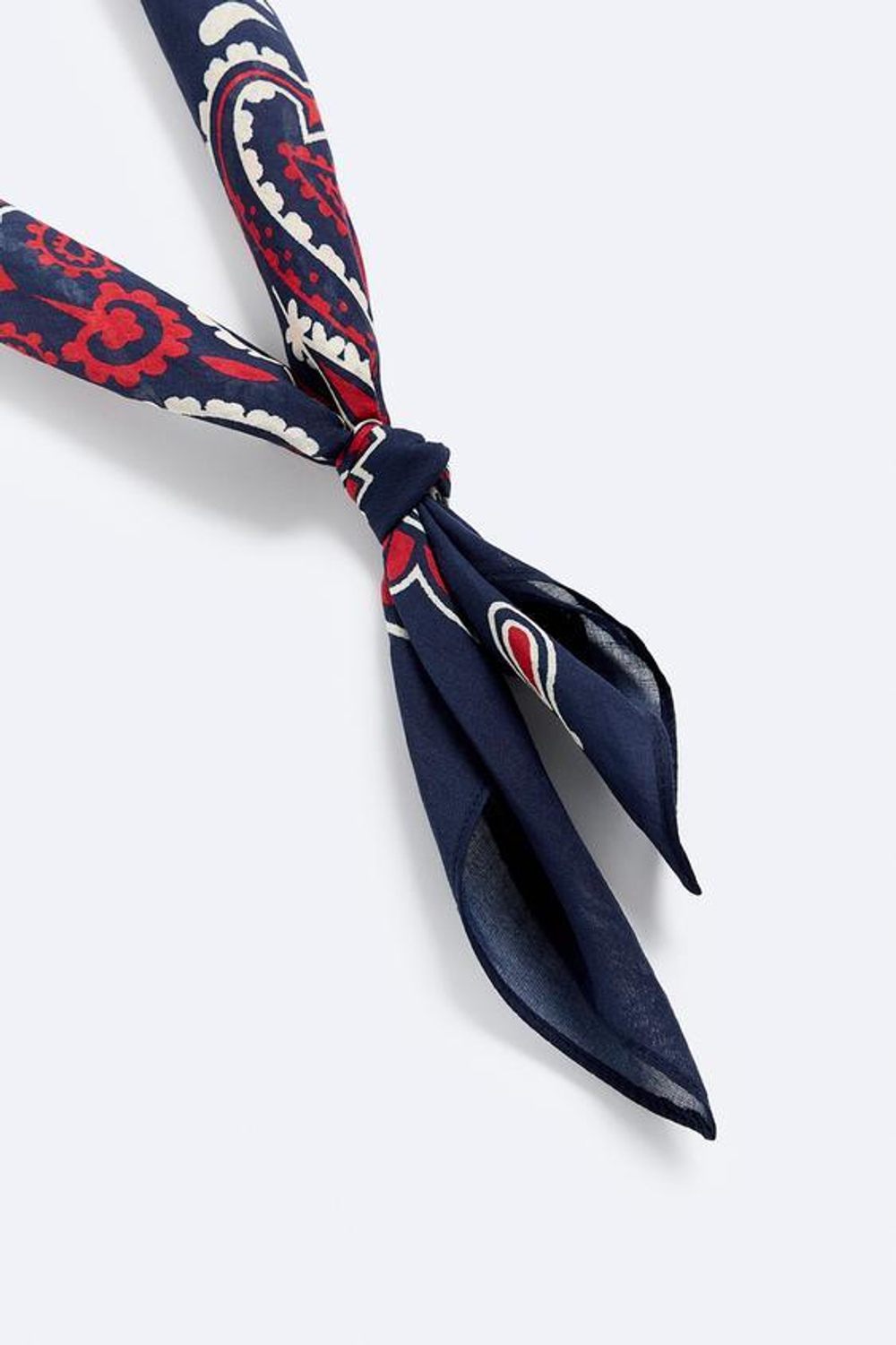 ZARA БАНДАНА С ПРИНТОМ ПЕЙСЛИ, МОРСКОЙ СИНИЙ