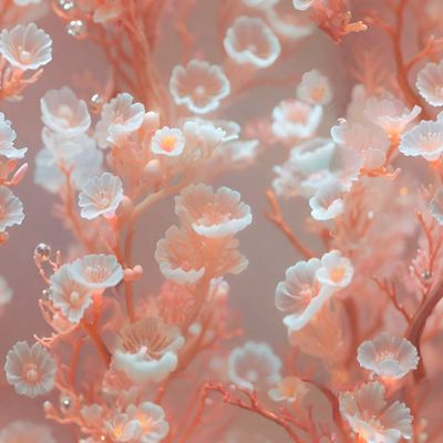 кораллы, нереальные цветы, морское дно,